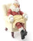 Melody Jane Puppenhaus Schlafender Weihnachtsmann Figur Weihnachtsmann Im Sessel 1:12 Harz