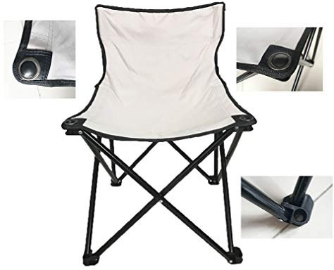 Smartmak Fast Klappstuhl, verstärkt, geeignet für Sauna, Strand und Picknick, Grau