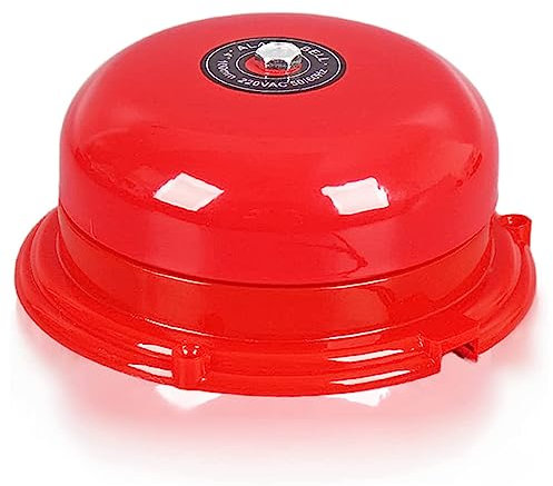 Elektrische Glocke, 100db Feueralarm Glocke, 4 Zoll Edelstahl Interner Schlag Typ Elektrische Glocke, für Feueralarm, Notevakuierung, Schule, Station, Fabrik, Werkstatt (12V)
