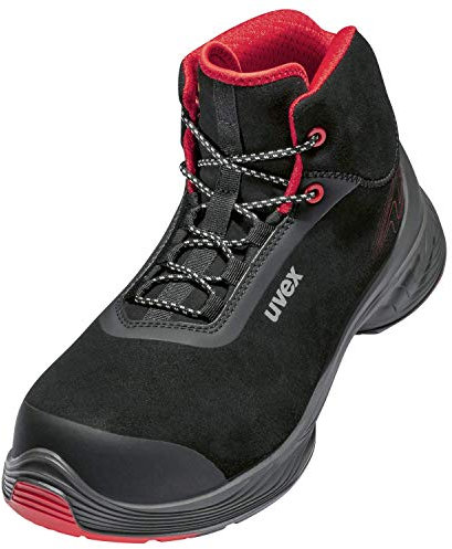 Uvex 68392 Lace-Up Boots - S3 SRC - Red/Black, red Black, 7 UK