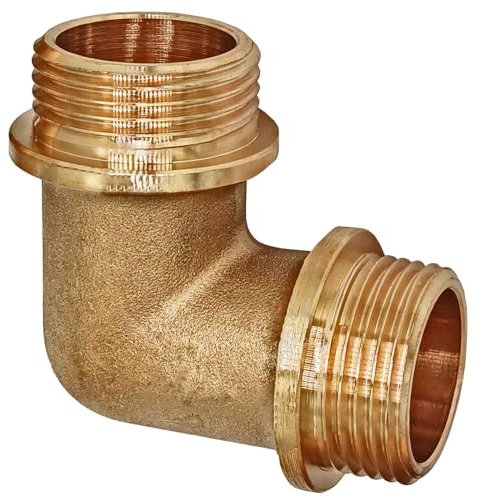 Winkel 90 Grad mit Außengewinde - 3/4 Zoll AG - Gewinde-Fittings aus Messing