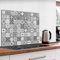 murando Protection de Verre de Cuisine Plaque de Protection en Verre Trempé Tableau Décoratif Design 80x60cm Carrelage Mosaïque f-B-0288-aq-e