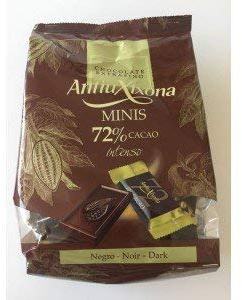 Mini tablettes de cacao 72% Antiu Xixona sachet de 1 Kg.