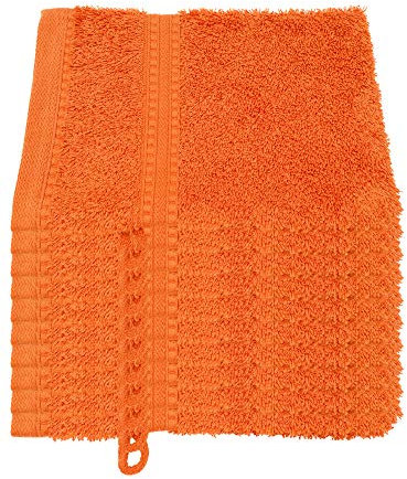 Julie Julsen® Bio Waschhandschuh-Set, 10 Waschhandschuhe in 32 Farben erhältlich weich und saugstark Terrakotta 15x21 cm