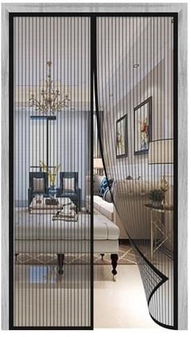 Porte moustiquaire,magnétique Les Rideaux Anti-insectes Pour Les Portes-fenêtres Peuvent Empêcher Les Moustiques Et Autres Parasites, Une Installation Rapide-Schwarz-A||70x200cm(27x78inch)