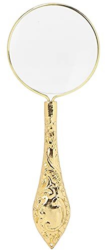 5X Handheld Lupe, Lektüre Vergrößerungsglas Klassischer Vintage Metallgriff Lupe Antike Vergrößerungslinse (1,8 Zoll)