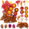iDattel Fleurs séchées Naturelles - Mélange Naturel - Fleurs séchées - Kit de Fleurs séchées - pour travaux manuels - en résine - Scrapbooking - Fabrication de Cartes (Couleurs d'automne)
