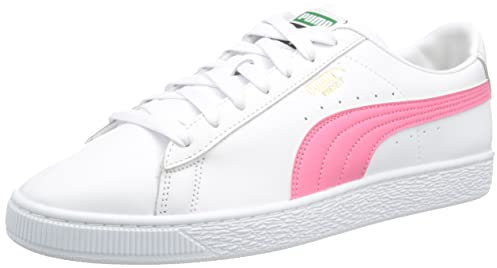 PUMA Herren Basket Classic XXI Sneaker, White-Sunset Pink, 43 EU