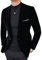 ORANDESIGNE Herren Sakko Samt Blazer Slim Fit Männer Blazer Modern Freizeit Leichte Jacket Anzugjacke Eine Knopf Sakko für Business Frühling und Herbst A Schwarz L