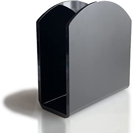 Lawen Creative Extra Dicker Mattschwarzer Serviettenhalter aus verdicktem Acryl in U-Form für Esszimmer, Restaurants, Gaststätten, Bars und Cafés (Schwarz)