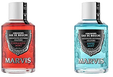 MARVIS® Cinnamon Mint Mundwasser Konzentrat 120 ml & ® Anise Mint Mundwasser Konzentrat 120 ml I mit Anis und Minze für ein unverwechselbares Aroma und anhaltende Frische