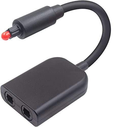 Duttek 6 Core Optical Audio Splitter Kabel 20cm, Toslink Splitter 2 in 1 out,Toslink Splitter Kabel 1 Male in 2 Female für CD/DVD/PS3/PS4/Xbox 360/Xbox One/Xbox One S