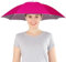 massmall Regenschirm-Hut, 68,6 cm, UV-Schutz, Regenschirm, Hüte für Damen und Herren, freihändig, Rosenrot, 1 Stück