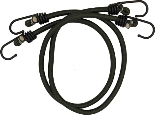 Polpi elastici lunghi 63 cm in colore verde oliva militare, corde elastiche con gancio per campeggio, polpi per escursioni e montagne, corde elastiche con gancio per militari.