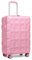 Kono Valise Moyenne Rigide ABS Valise de Voyage a roulettes Ultra Léger Valises Soute 62cm avec Serrure TSA, Rose
