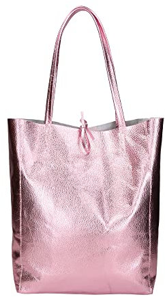 Borsa a Mano Shopper Donna in Pelle Dollaro Borse a Spalla (Rosa)