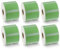 BETCKEY - 6 Rollen Grün Mehrzwecketiketten Kompatibel mit DYMO 11354(S0722540), 57mm x 32mm, 6000 Farbige Etiketten für LabelWriter 450, 4XL NICHT passend 550 oder 5XL