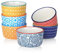 Selamica Creme Brulee Schälchen, 237 ml Keramik Kleine Auflaufform, Souffle Förmchen Backofenfest für Souffle, Pudding, kleine Schüssel für Eisdip, 6 Stück, Bunte