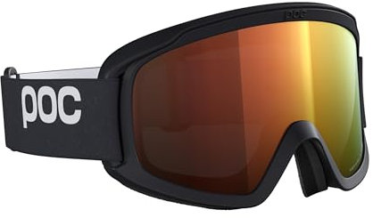 POC Opsin - Allround-Brille für Skifahren und Snowboarden für optimale Sicht bei jeder Wetterlage, Uranium Black/Partly Sunny Orange