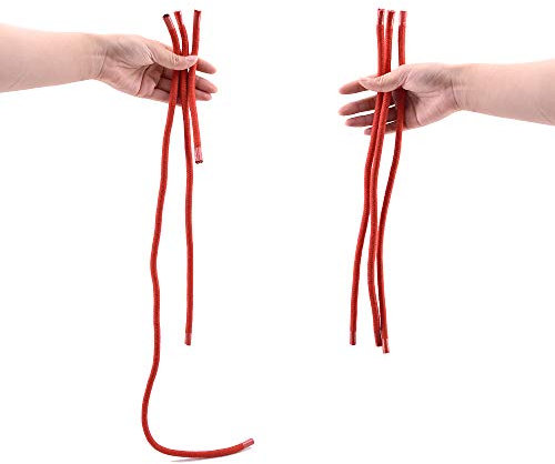 MOMOMAGE Drei Seil-Zaubertricks, lustige Seile, Zauberrequisiten für Magier, Nahaufnahme, Magische Illusion, Bühne, Magisches Seil, Illusion, Gimmick, einfach zu machen, Zaubershows (rot)