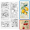 GLOBLELAND Transparente Stempel Mit Vintage Frucht Hintergrund Und Grunge Motiven Für DIY Scrapbooking Retro Wörter Silikon Stempelsiegel 21x15 cm Für Karten