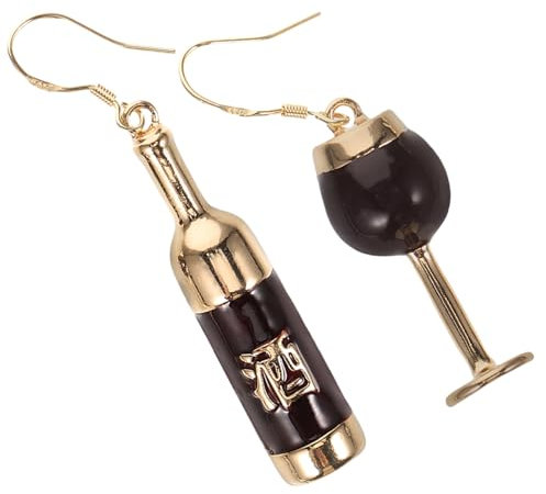 ABOOFAN 2paare Rote Weinflasche Und Weinglas Ohrringe Für Damen Modische Hängende Ohrringe Aus Leicht Und Bequem Für Besondere Anlässe Und Partys