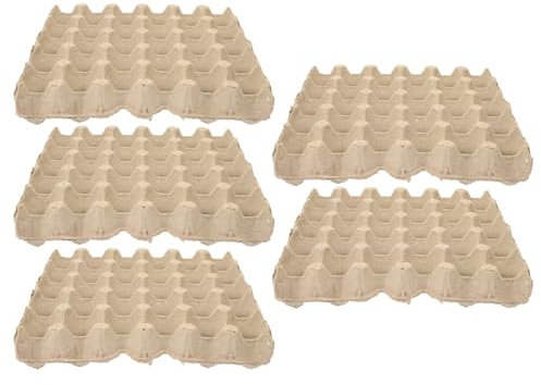 PRETYZOOM 5 Stück 30-Zellen-Eierkisten Leere Eierkartons Eierablage Aus Papierzellstoff Eierkarton Aus Papierzellstoff Eierschalen Hühnereikartons Für Den Eierverpackungsmarkt