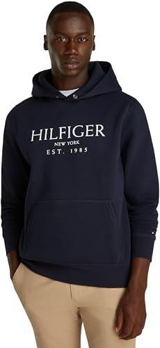 Tommy Hilfiger Herren Hoodie mit Bauchtasche, Blau (Desert Sky), 3XL