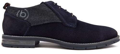 bugatti Herren Comfort Schnürschuhe Schuhe Blau 43 EU