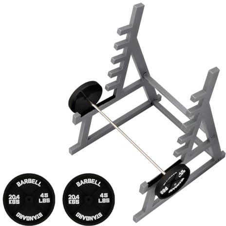 Thyonta Squat Rack Pen Organizer Mini Langhantel Rack Gym Thema Stifthalter Home Office Schreibtisch Set Dekoration Geschenk für Fitness-Enthusiasten (Silber)
