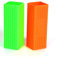 ysofun 2-Pack Pet Dog Cat Hair Remover for Cars Furniture Carpet Block Roller Sofa (orangegreen)