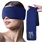 FACEMOON Migraines Relief Cooling Eye Mask: FSA/HSA Eligible - Cold Compress Ice Pack for Puffy Eyes Headache Stye Sinus Therapy - Large Soft Thick Gel Long Lasting Comfort Reusable Flex Blue