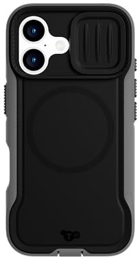 Tech21 EvoMax for iPhone 16 Compatible with MagSafe - Impact Protection Case 21x Military Standard Tested - Camera Shield -in Black/Charcoal