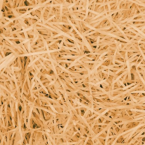 200g Raffia Remplissage Cadeau Hamper Shred Papier Déchiqueté Remplissage Cadeau pour Party Hamper Remplissage et Emballage Cadeau pour Boîte Cadeau Décorations (Kaki)