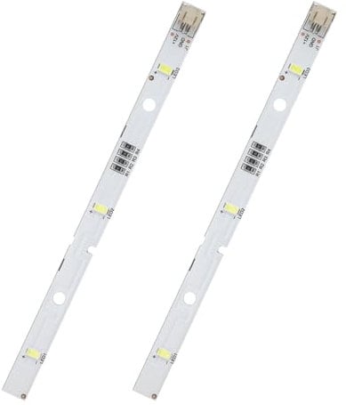 Mantoto LED Strip Light 2Pcs LED Fridge Strip Light for RONGSHENG/HISENSE, Refrigerator Fridge Light Bar E349766 MDDZ-162A 1629348 1529227 DC12V 2W for Kenwood KIFF5017 KIFF7017 KIFF7020 KSBNDIX18