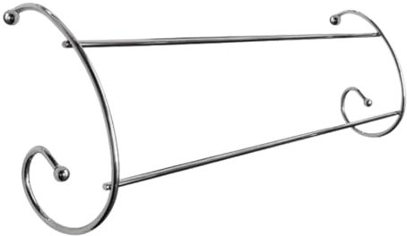 AOC24 - 2 Bar Chrome Radiator Airer - Clothes Drying Rack 2 Tier - Over Radiator Metal Airer - Towel Laundry Drying Hanger - Space Saving Indoor Curved Airer Lightweight Silver (1)