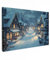 MuchoWow© Weihnachtsdeko Wandbilder Groß 120x80 cm XXL Home Deko Wohnung Bild Wohnzimmer Weihnachtsgeschenke Fotoleinwand Wand Bilder Leinwand Wall Decor Geschenk Weihnachtsdorf - Weihnachten - Winter