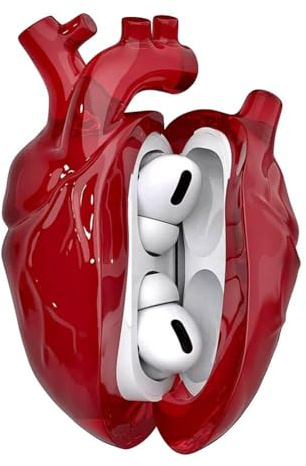 Original Herzförmige Schutzhülle für AirPods 4 Generation, klare Abdeckung für Airpods mit vollem Schutz vor Stürzen, 3D Liquid Silicone Case für Airpods 4 Kopfhörer Hülle Zubehör