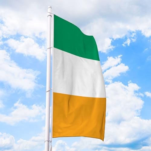 Irland Flagge 150 x 400 cm - für Fahnenmast, Irlandfahne aus reißfestem Fahnen-Polyester-Stoff, Hissfahne Hochformat wetterfest und UV-beständig
