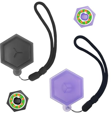 Rbleote 2 Stück Pods Aufbewahrungsbox Bpa-Frei, Leicht zu Tragen Schutzhülle zur Aufbewahrung von Aroma-Box, Entwickelt mit Guten Dichtungseigenschaften (Schwarz, Lila)