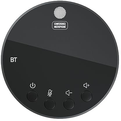 Agwuoetr Desktop USB Conference Speakerphone BT 360° Omnidirectional Condenser Microphone with Speaker Mute