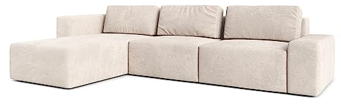 AXLIVING Arkleton Couch XXL L Form 360cm in Beige Komfort & Eleganz L