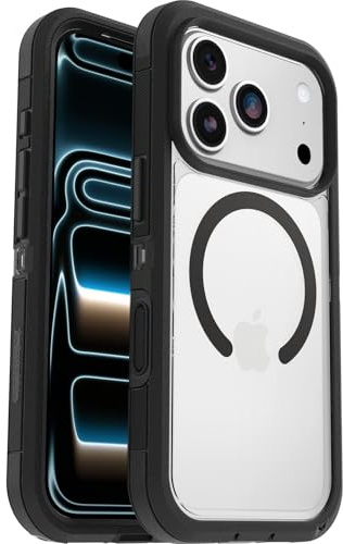 OtterBox Defender Pro XT MagSafe Hülle, iPhone 17 Pro, Transparent/Schwarz