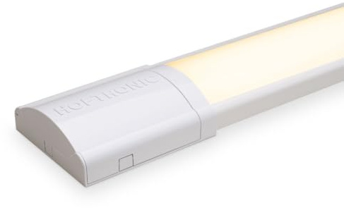 HOFTRONIC - LED Batten 60cm 20W Integrierte Röhrenlampe 3000K Warmweiß 2520lm Super Hell 30000h LED Langfeldleuchte 600x74x25mm (LxBxH) Deckenleuchten garagenbeleuchtung