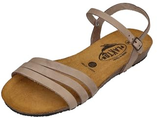 PLAKTON Damen Sandalen FRAN ALOU 405080 taupe, Größe:37 EU