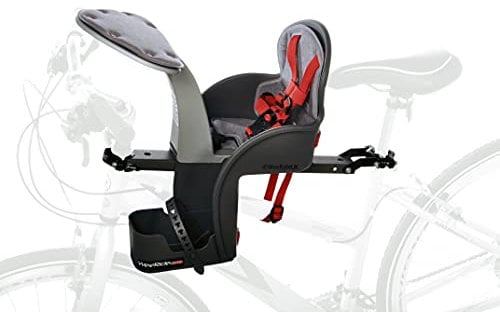 Wee-Ride Herren Kinderfahrradsitz Kangaroo, Grau/roter Rand, Aged 1-4