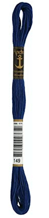 Anchor 232679 4635000-00149 Embroidery Thread, 100% Cotton, 149, 8 m, 3 g