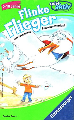 Ravensburger Spiele Spiel Aktiv (Kinderspiel), Flinke Flieger: Der turbulente Balancier-Wettlauf