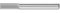 PFERD HM-Frässtift, Zylinderform ZYAS mit Stirnverzahnung, Zahnung MICRO, Frässtift-ø 6mm, Schaft-ø 6mm, Länge 55mm, 21100276 – für die Feinbearbeitung auf nahezu allen Materialien bis 68 HRC