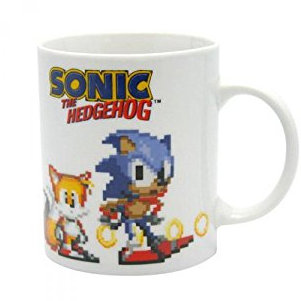 ABYstyle ABYMUG111 Taza de Sonic, de Píxeles, Porcelana, 320 ml, Multicolor